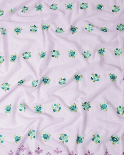 Lavender Pink Bouquet Swiss Cotton Voile Sudanese Thobe