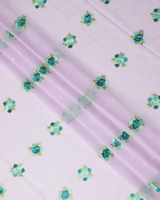 Lavender Pink Bouquet Swiss Cotton Voile Sudanese Thobe