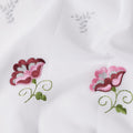 White Floral Swiss Cotton Voile Sudanese Thobe