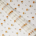 White Floral Swiss Cotton Voile Sudanese Thobe