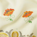 Cream Floral Swiss Cotton Voile Sudanese Thobe