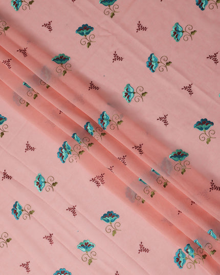 Pink Floral Swiss Cotton Voile Sudanese Thobe