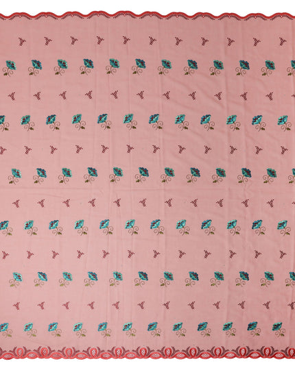 Pink Floral Swiss Cotton Voile Sudanese Thobe