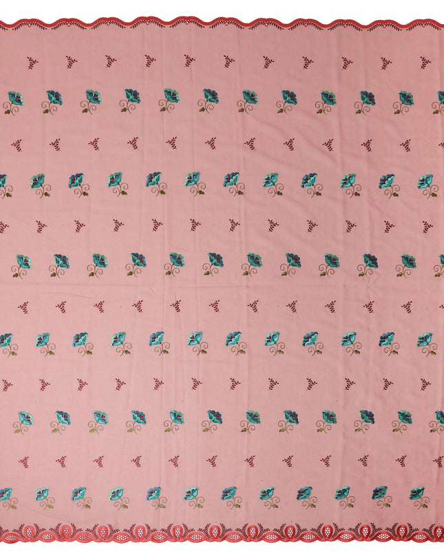 Pink Floral Swiss Cotton Voile Sudanese Thobe