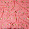 Pink Floral Swiss Cotton Voile Sudanese Thobe