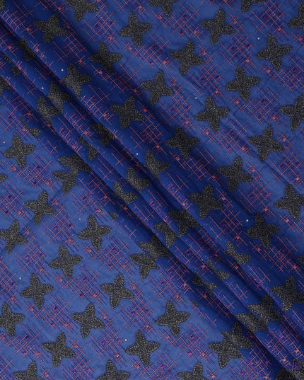 Blue Checkered Swiss Cotton Voile Sudanese Thobe