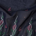 Blue Leaf Swiss Cotton Voile Sudanese Thobe