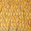Golden Yellow Embroidered Floral Swiss Cotton Voile 140cm