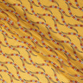 Golden Yellow Embroidered Floral Swiss Cotton Voile 140cm