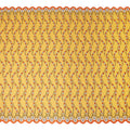 Golden Yellow Embroidered Floral Swiss Cotton Voile 140cm