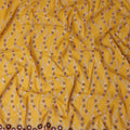 Amber Mustard Embroidered Floral Swiss Cotton Voile 140cm