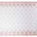 White Floral Premium Pure Swiss 100% Cotton Voile Embroidered Traditional Sudanese Thobe 4.5 Mtrs 140cm Swiss Quality - D30291