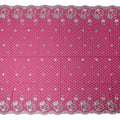 Pink Floral Premium Pure Swiss 100% Cotton Voile Embroidered Traditional Sudanese Thobe 4.5 Mtrs 140cm Swiss Quality - D30290
