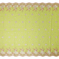 Green Floral Premium Pure Swiss 100% Cotton Voile Embroidered Traditional Sudanese Thobe 4.5 Mtrs 140cm Swiss Quality - D30292
