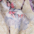 Beige Bouquet Swiss Cotton Voile Sudanese Thobe
