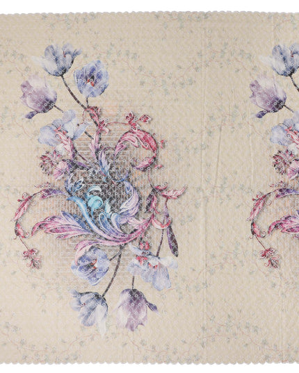 Beige Bouquet Swiss Cotton Voile Sudanese Thobe