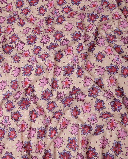 Sand Beige and Mauve Pink Swiss Voile Sudanese Thobe Fabric