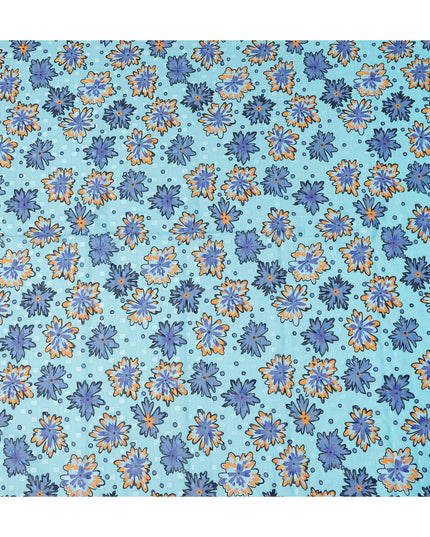 Sky Blue and Cobalt Swiss Voile Sudanese Thobe Fabric
