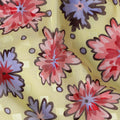 Golden Yellow and Crimson Swiss Voile Sudanese Thobe Fabric