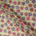 Golden Yellow and Crimson Swiss Voile Sudanese Thobe Fabric