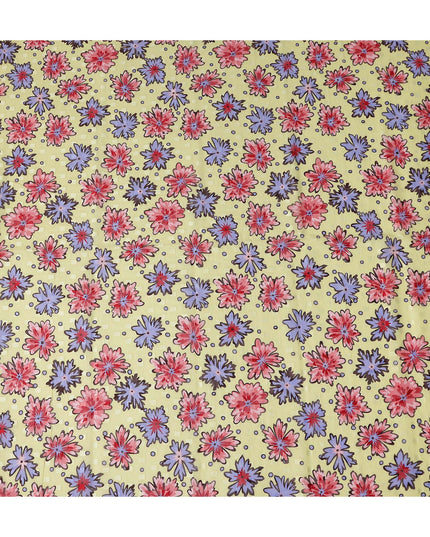 Golden Yellow and Crimson Swiss Voile Sudanese Thobe Fabric