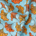 Sky Blue and Amber Swiss Voile Sudanese Thobe Fabric