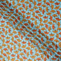 Sky Blue and Amber Swiss Voile Sudanese Thobe Fabric