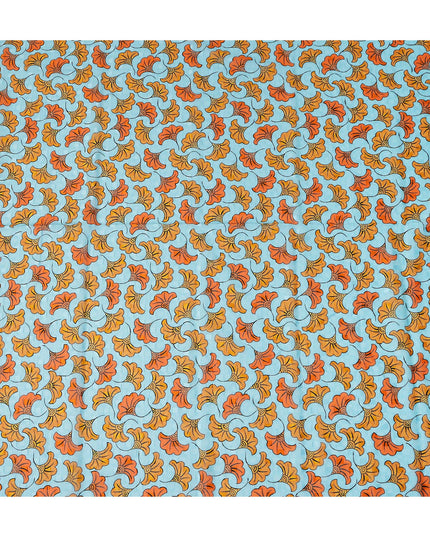 Sky Blue and Amber Swiss Voile Sudanese Thobe Fabric