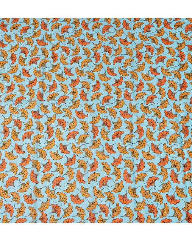 Sky Blue and Amber Swiss Voile Sudanese Thobe Fabric