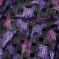 Charcoal and Violet Purple Swiss Voile Sudanese Thobe Fabric