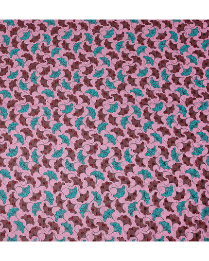 Blush Pink and Teal Swiss Voile Sudanese Thobe Fabric