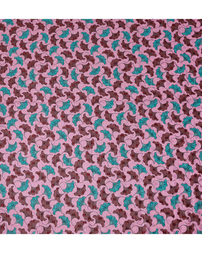 Blush Pink and Teal Swiss Voile Sudanese Thobe Fabric