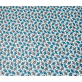 Ivory and Teal Blue Swiss Voile Sudanese Thobe Fabric