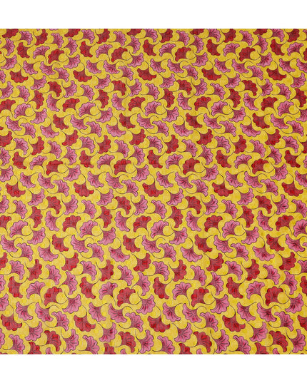 Golden Yellow and Rose Pink Swiss Voile Sudanese Thobe Fabri