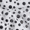 White Polka Dot Swiss Cotton Voile Sudanese Thobe