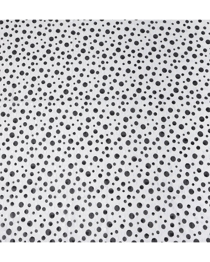 White Polka Dot Swiss Cotton Voile Sudanese Thobe