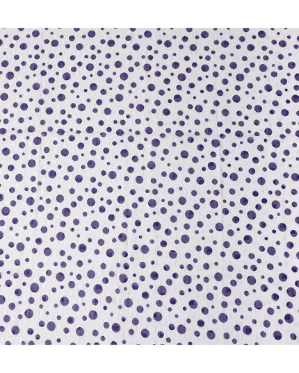 White Polka Dot Swiss Cotton Voile Sudanese Thobe