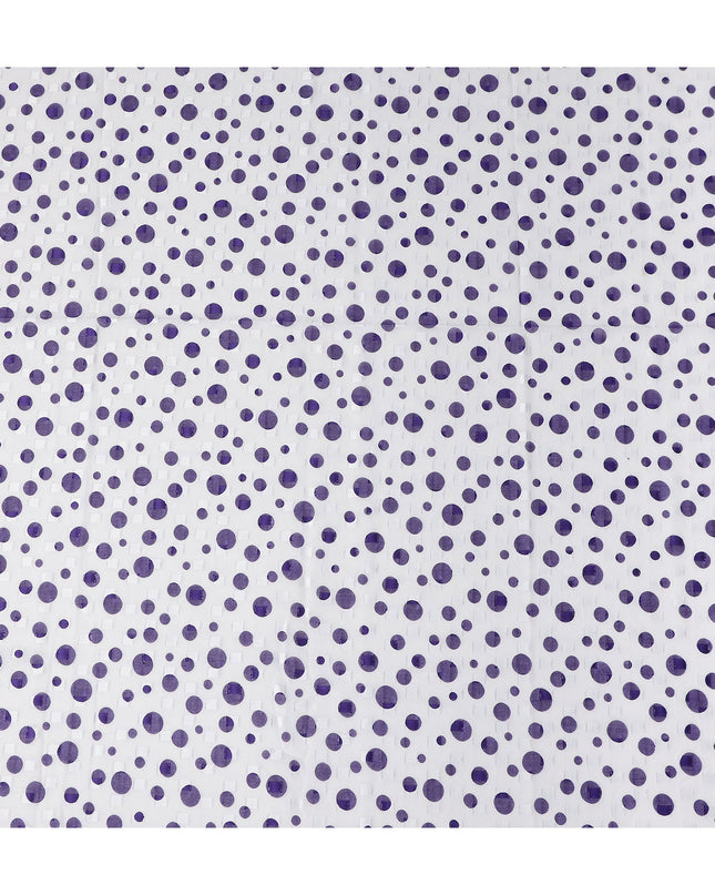 White Polka Dot Swiss Cotton Voile Sudanese Thobe