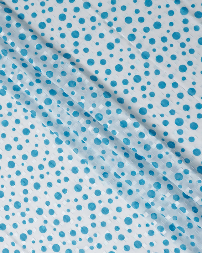 White Polka Dot Swiss Cotton Voile Sudanese Thobe