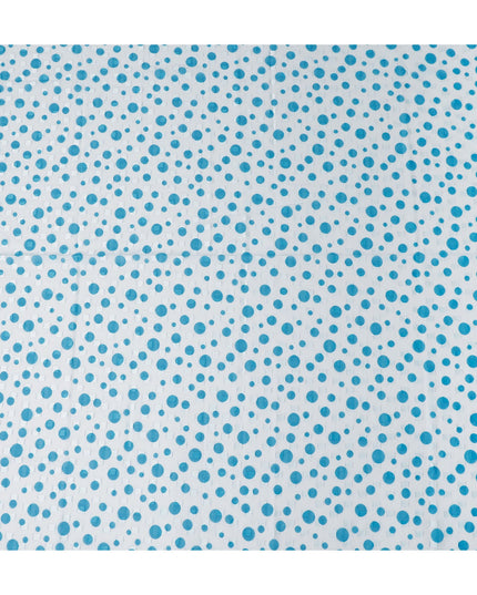 White Polka Dot Swiss Cotton Voile Sudanese Thobe