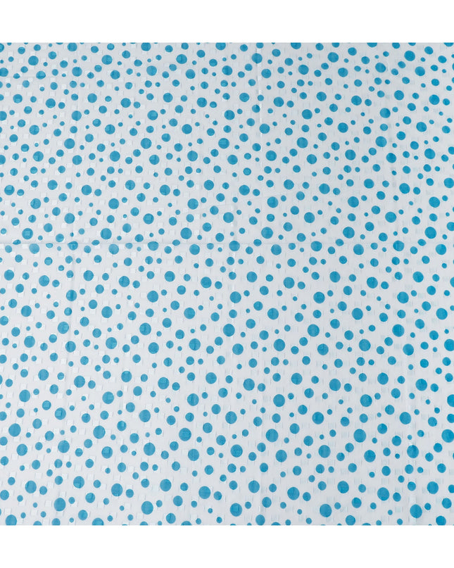 White Polka Dot Swiss Cotton Voile Sudanese Thobe
