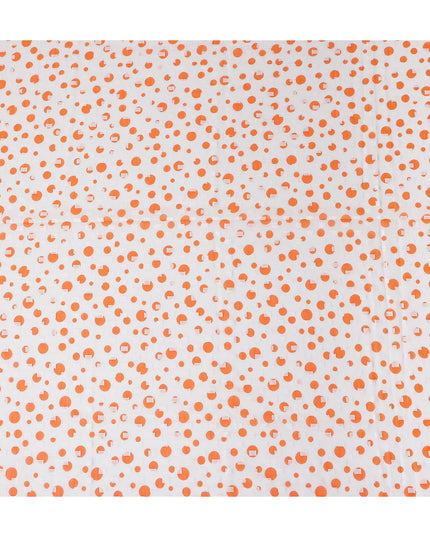 White Polka Dot Swiss Cotton Voile Sudanese Thobe
