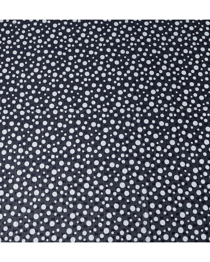 Blue Polka Dot Swiss Cotton Voile Sudanese Thobe
