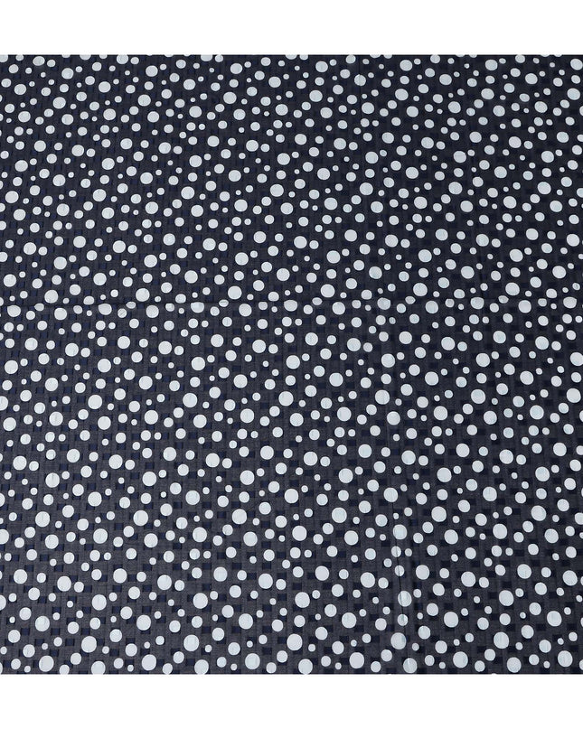 Blue Polka Dot Swiss Cotton Voile Sudanese Thobe