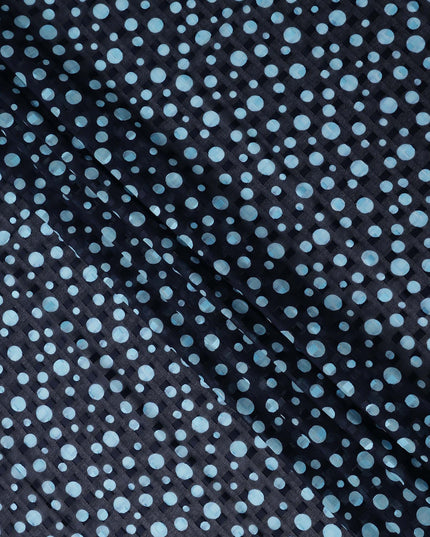 Blue Polka Dot Swiss Cotton Voile Sudanese Thobe