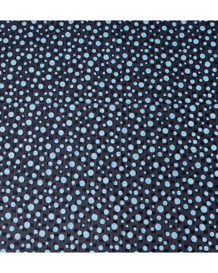Blue Polka Dot Swiss Cotton Voile Sudanese Thobe