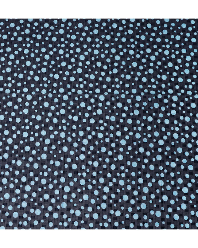 Blue Polka Dot Swiss Cotton Voile Sudanese Thobe