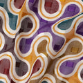 Violet and Teal Swiss Voile Sudanese Thobe Fabric