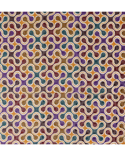 Violet and Teal Swiss Voile Sudanese Thobe Fabric