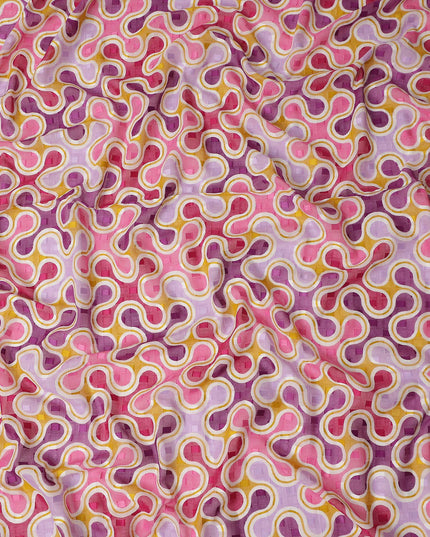 Blush Pink and Amber Swiss Voile Sudanese Thobe Fabric